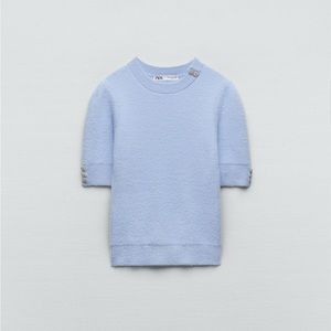 Zara Jewel button knit sweater